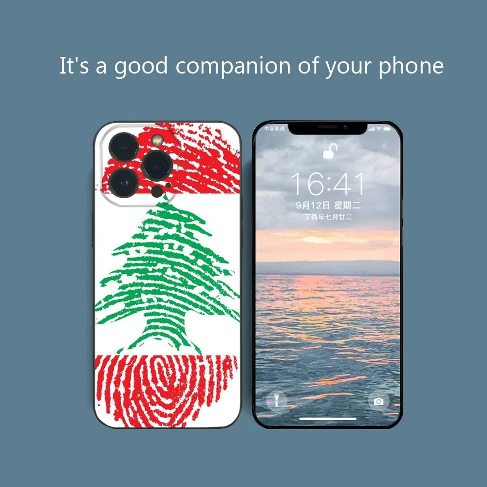 Lebanese flag map passport Phone Case For iPhone16 15 14 13 12 Mini 11 Pro XS Max X XR SE5 6 7 8 Plus Soft Silicone Cover