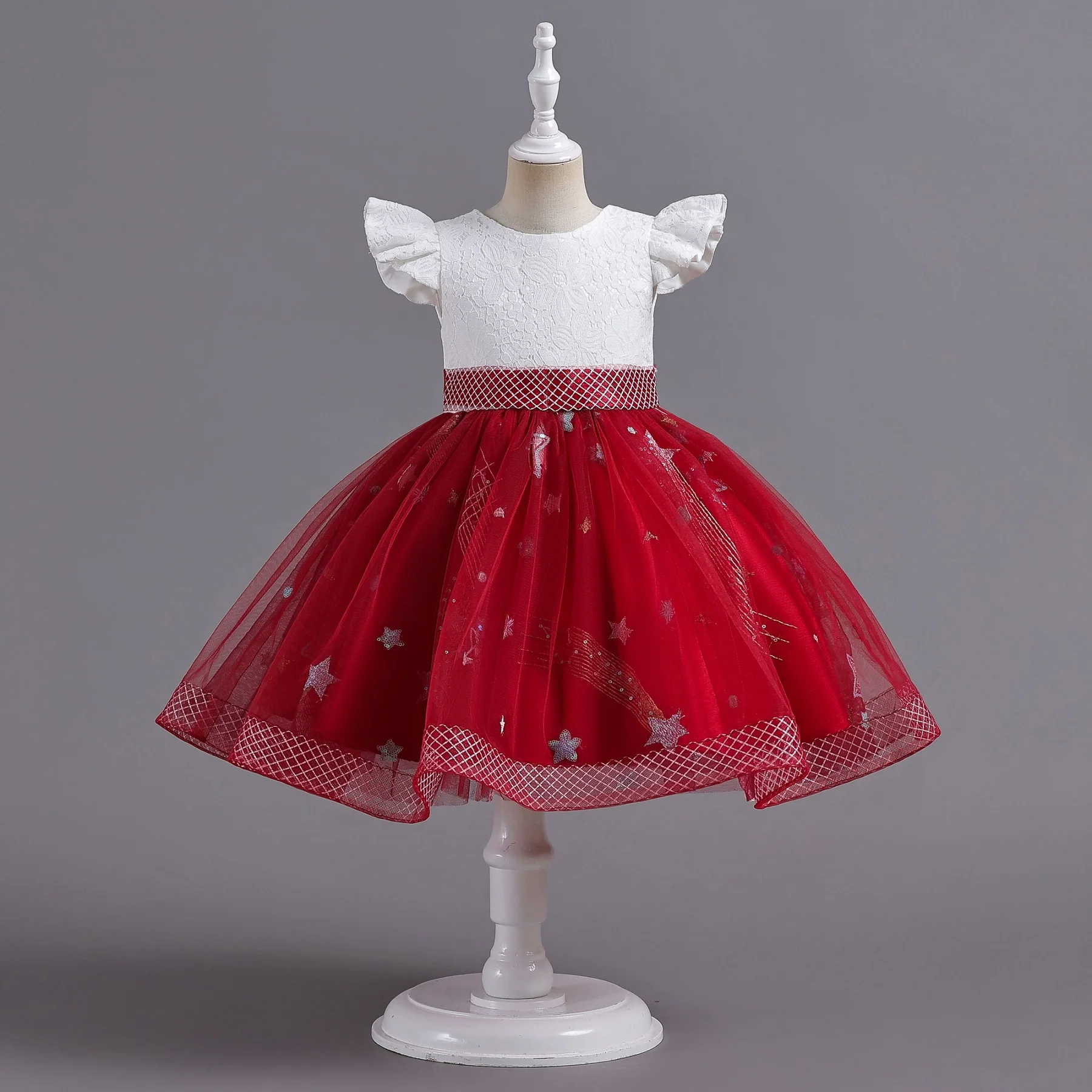 

Girls Party Dresses 4 Colors 110cm-150cm Birthday Dress Children Wedding Princess Performance Kid Vestido