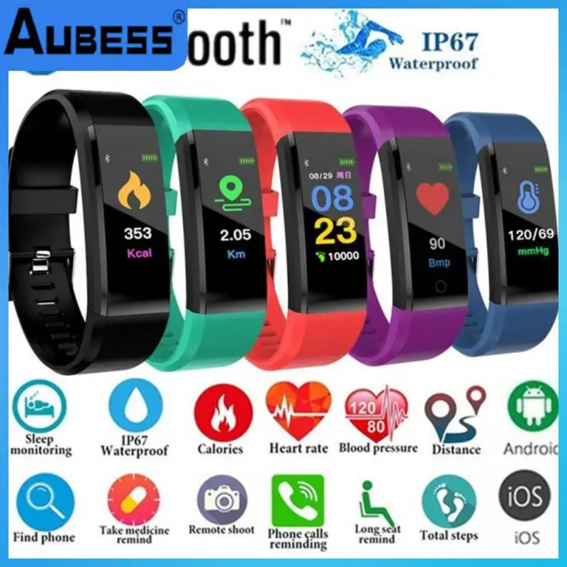 

Alarm Clock Men Smart Wristband Usb Charging Global Version Smart Watch Sport Health Waterproof Fitness Smart Watch