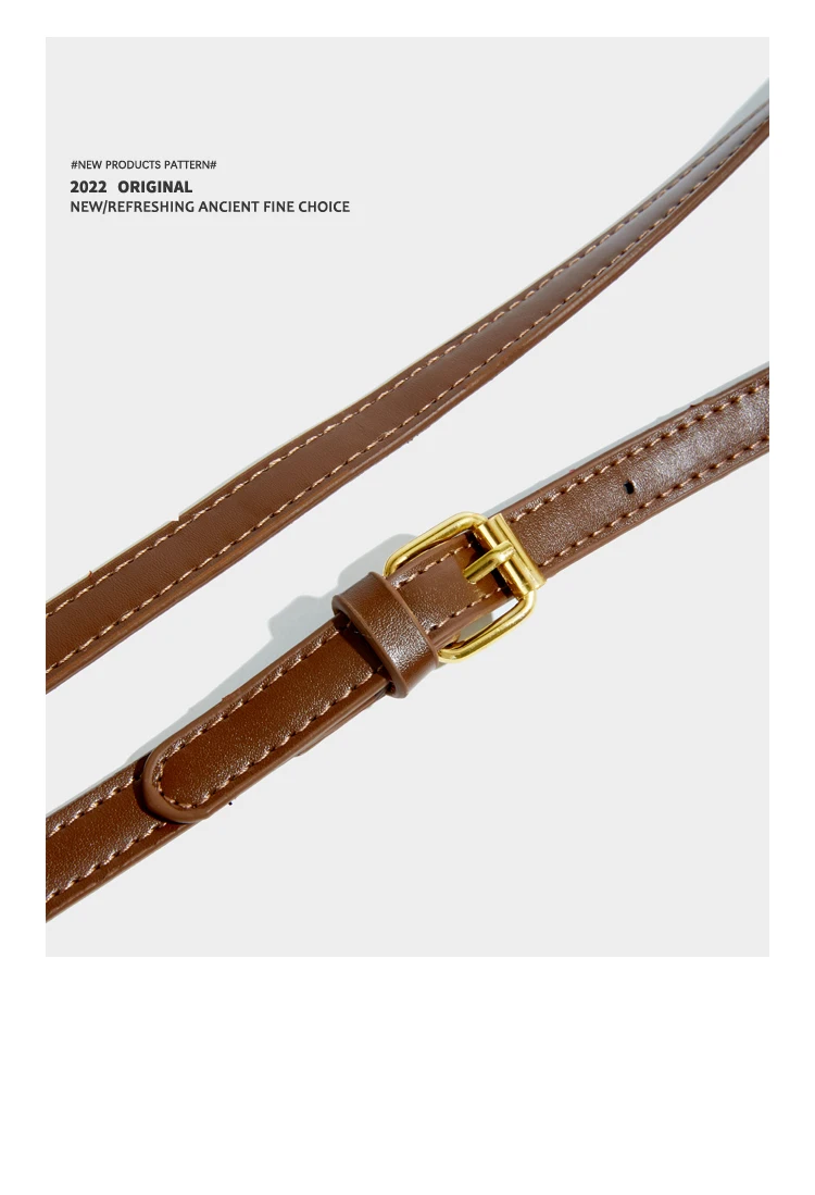 Elmsk 2022 Fashion ELegant Single Shoulder Bag Women French Office Lady Square Bag Gold Buckle Pu Leather Bag