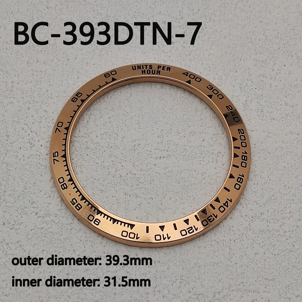 Daytona Bezel Sloped Metal Ceramic Bezel Insert 39.3*mm*31.3mm For Daytona Watch Parts