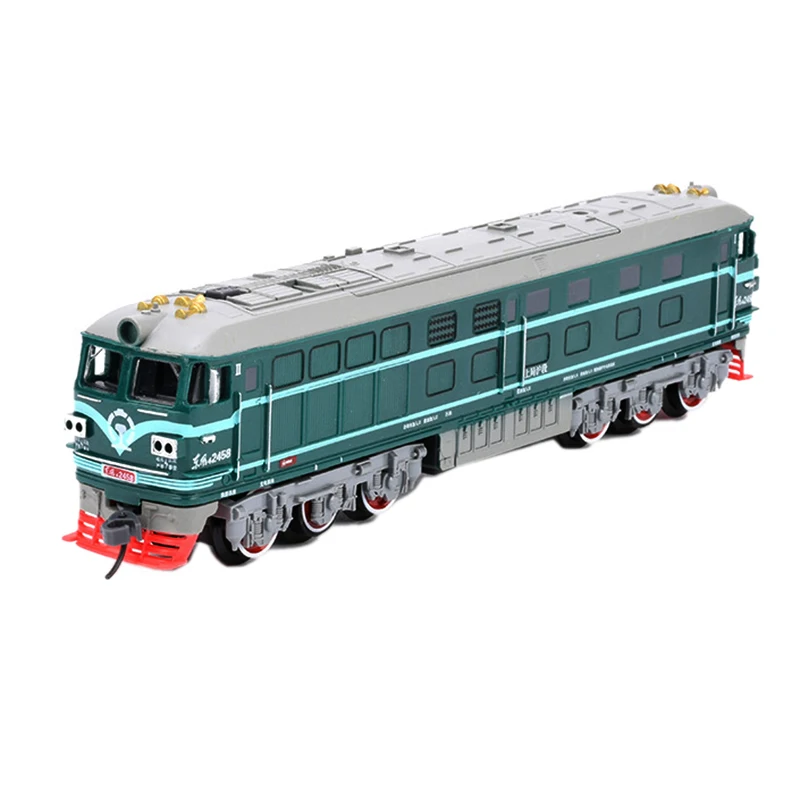

Детская модель из сплава 1:87 локомотивная модель внутреннего сгорания игрушка Акустооптический поезд игрушки для детей подарок (C)