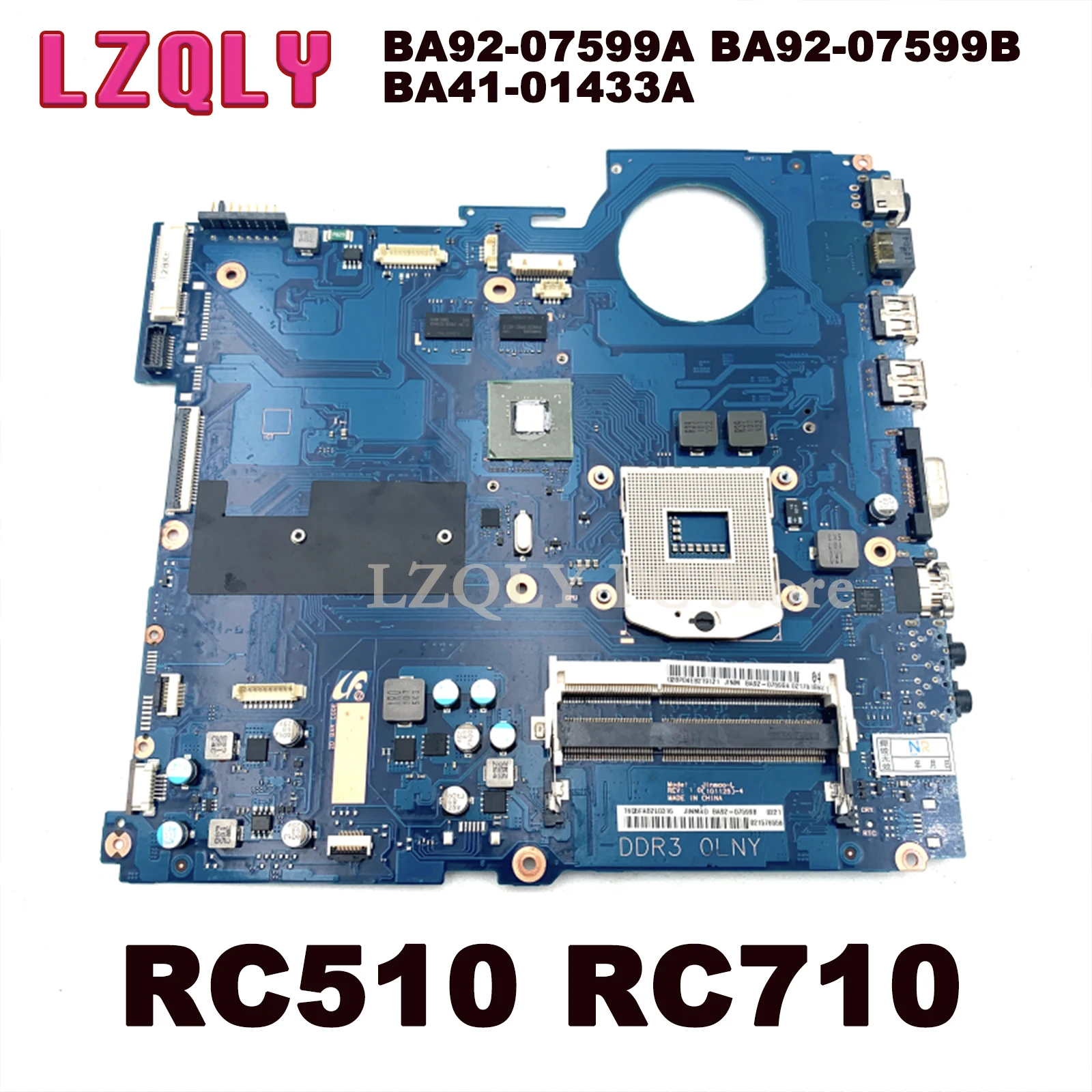 LZQLY BA92-07599A BA92-07599B BA41-01433A For Samsung RC510 RC710 Laptop Motherboard HM55 GeForce 315M Free CPU Main Board