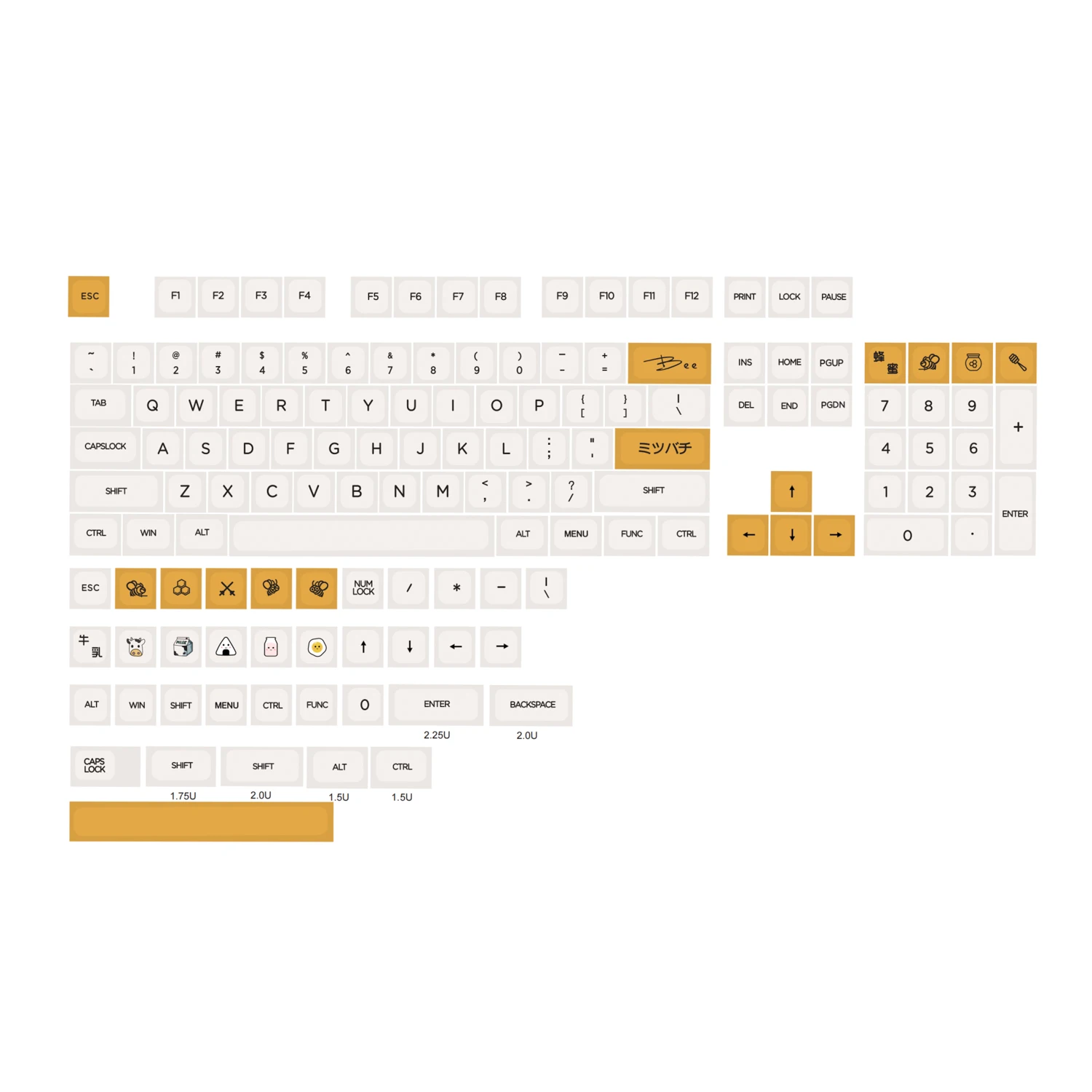Пластиковые/Молочные английские/японские колпачки клавиш GMKY PBT сублимированный