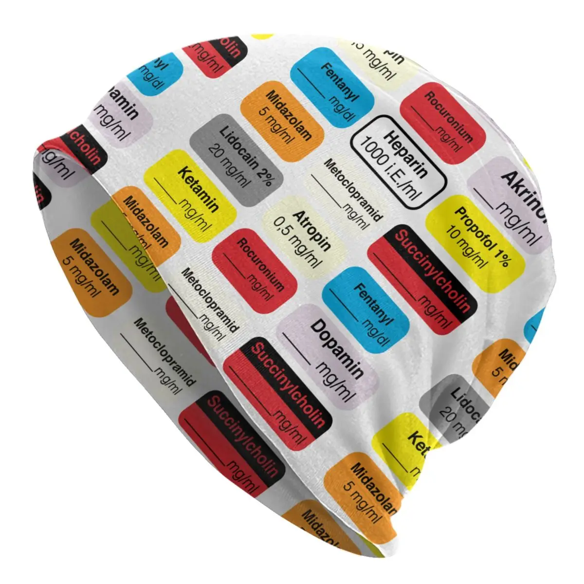 

Anesthesia Medication Beanie Hats Doctor Medical Knit Hat Kpop Warm Unisex Adult Caps Winter Design Vintage Bonnet Hats Gift