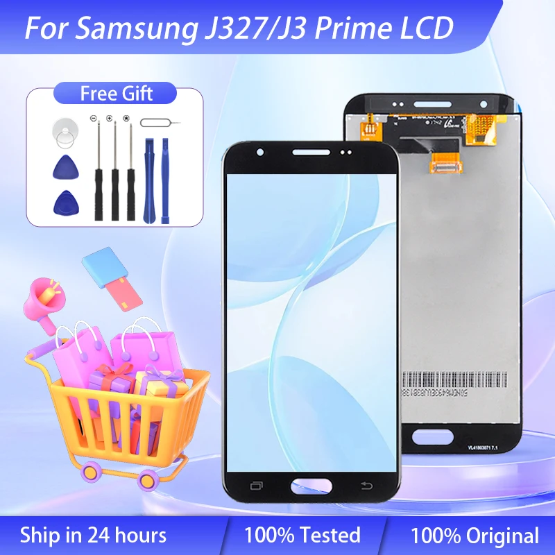 

Wholesale 5.0 Inch J3 Prime Display For Samsung Galaxy J327 Lcd With Touch Digitizer J3 Emerge 2017 Screen Assembly With Tools