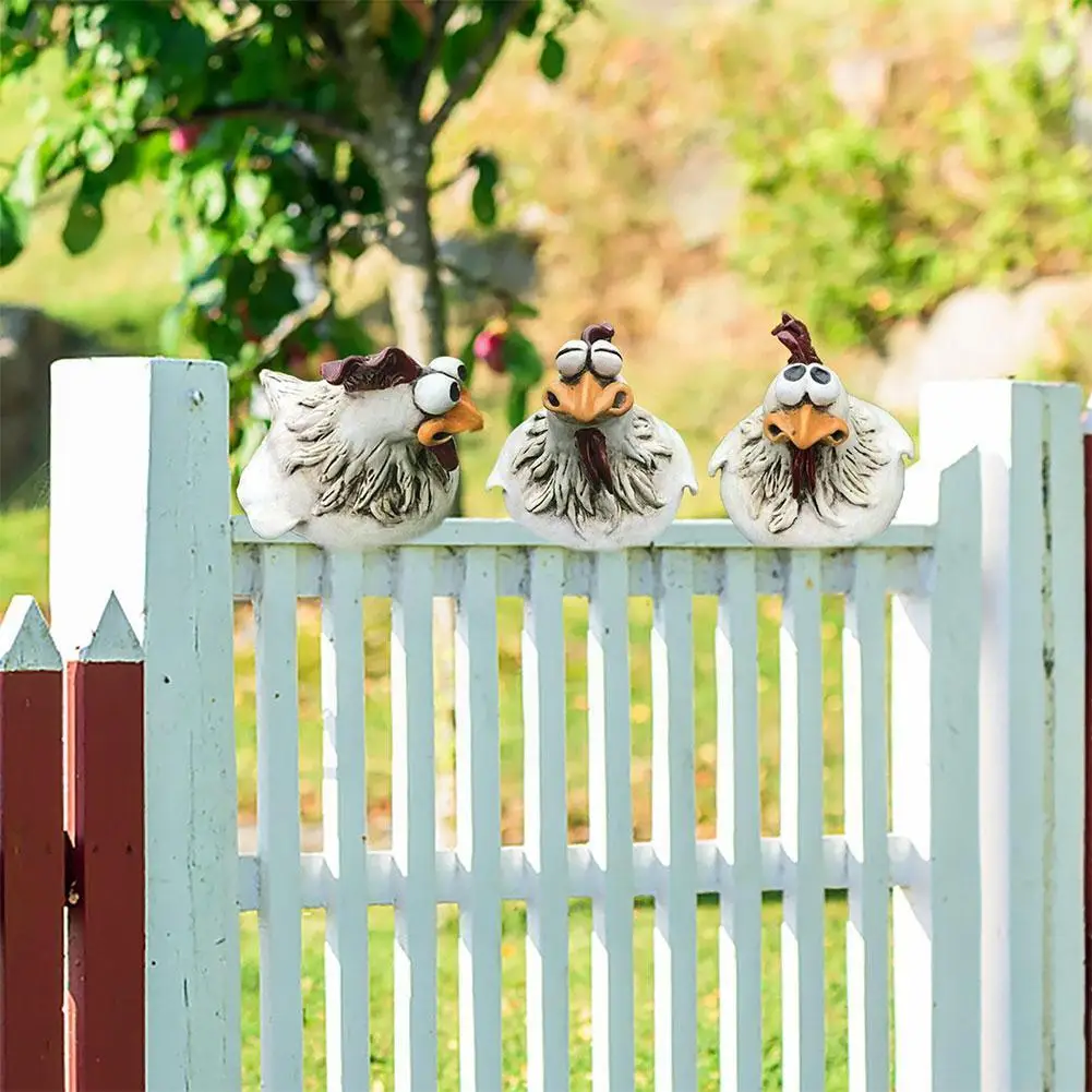 

Rooster Chicken Hen Figurines Farm Animal Model Home Decor Garden Dropshiping Fairy Modern Miniature Decoration Accessories M3Y8