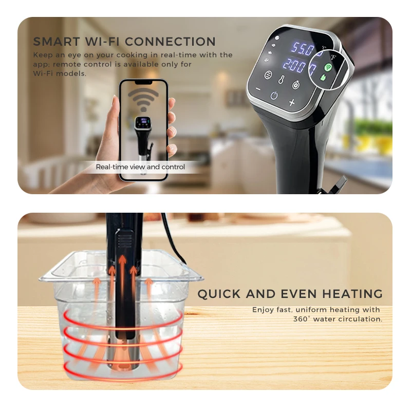 Фото Машина для медленного приготовления Sous Vide, 1100 Вт, машина для переработки Sous Vide, Sous Vide, бытовая техника, мультиварка Sousvide №3
