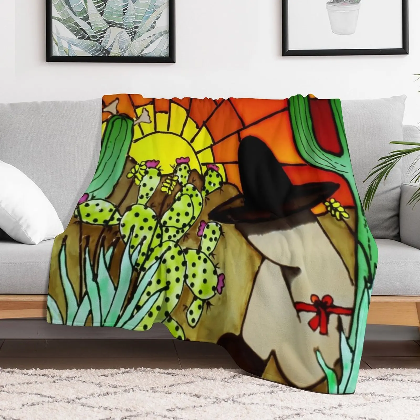 Одеяло Siesta time for El Senor в клетку на диване плюшевые одеяла для среды