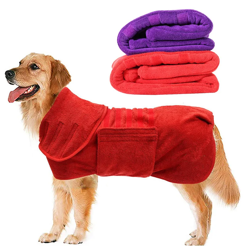 

explosives pet bathrobe dog bath towel super absorbent cat and dog bathrobe quick-drying fiber bath towel pet supplies