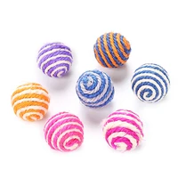 pet cat toy two color sisal ball toy ball grinding claw interactive wear