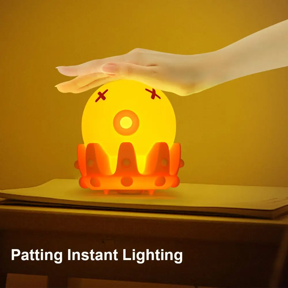 

Home Decorations Patting Instant Lighting Rechargeable Silicone Octopus Night Lights Cute Table Lamp