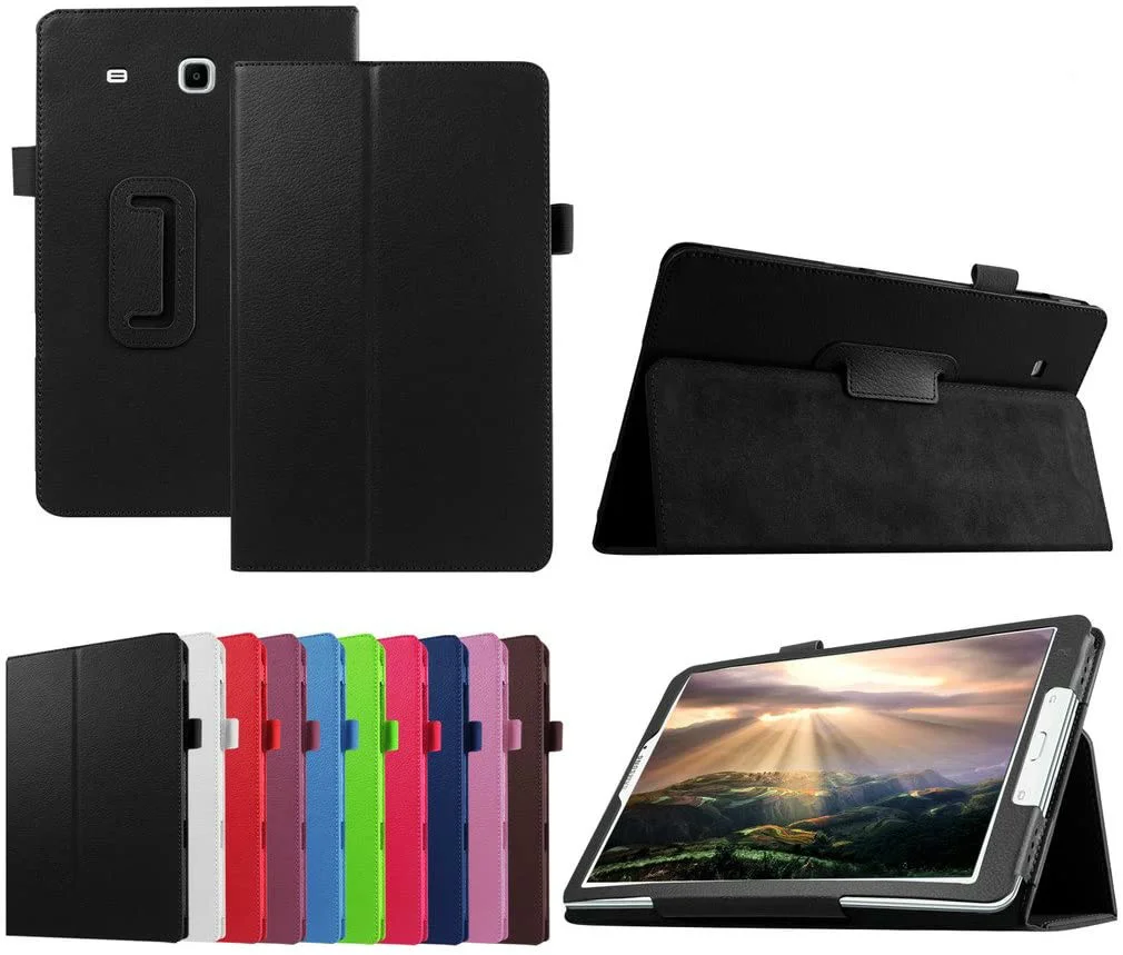 

TabE 9.6 SM-T561 T560 T567 Case Cover For Samsung Galaxy Tab E 9.6"T560 Smart PU Leather Folio Stand Folding Stand Stylus Holder