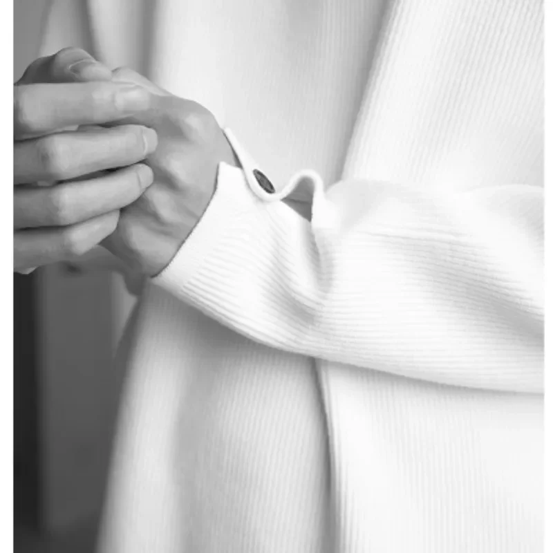 Мужской свитер в корейском стиле вязаная куртка с круглым вырезом осень-зима