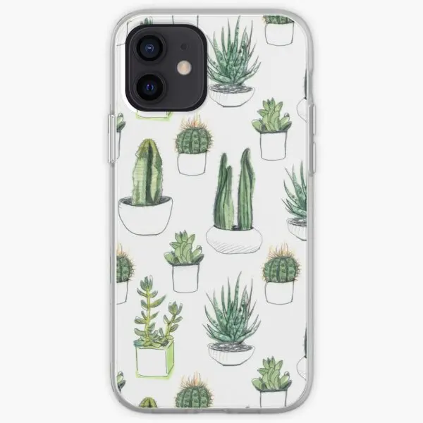 

Watercolour Cacti Succulents Phone Case Customizable for iPhone 6 6S 7 8 Plus X XS XR Max 11 12 13 14 Pro Max Mini Pattern