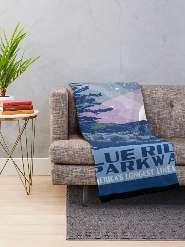 Оригинальное одеяло Blue Ridge Parkway в стиле Wpa National Park\t