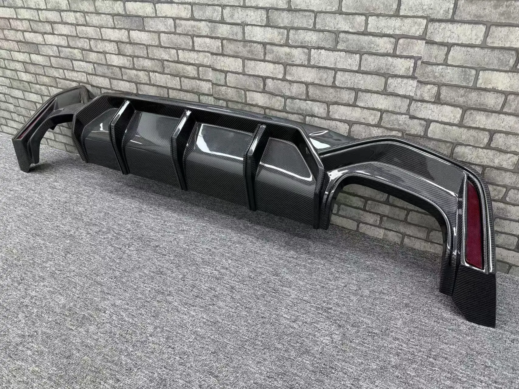 Автомобильный сепаратор заднего бампера для Audi C8 RS6 ABT диффузор из углеродного