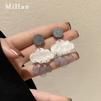 mihan 925 silver needle trendy jewelry cloud raindrop earrings 2022 new trend resin drop earring for women accessories wholesale