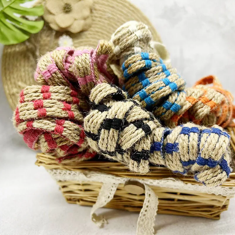 

1,5 X10Mwter красочная декоративная пеньковая веревка ручной работы «сделай сам», хлопковый пеньковый материал, кружева, ретро ремесла, плетеная...