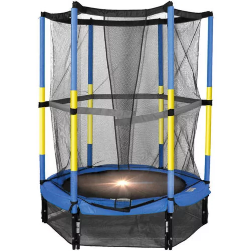 

55-Inch My First Trampoline, with Safety Enclosure, Blue Jumping Trampoline