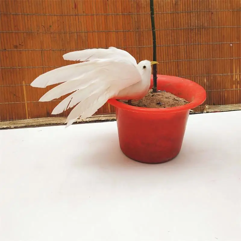 Пенопластовые и Белые Птицы 22x25 см, расширительные крылья, перья, модель птицы, ручная работа, украшение для сада, подарок a2797