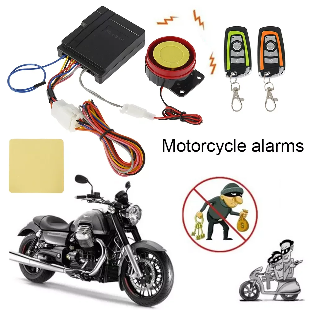 

Universal Motorcycle Scooter Anti-theft Security Alarm System Motorcycle 125dB Engine Start Remote Control Key