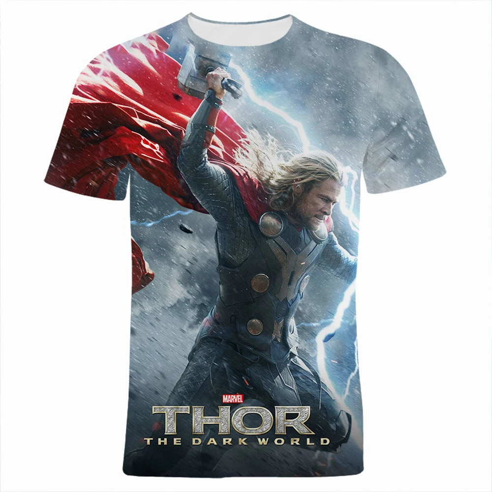 

Marvel Movie Thor T Shirt Men's Summer Fashion 3D Print Cool T Shirt Short Sleeve Clothing