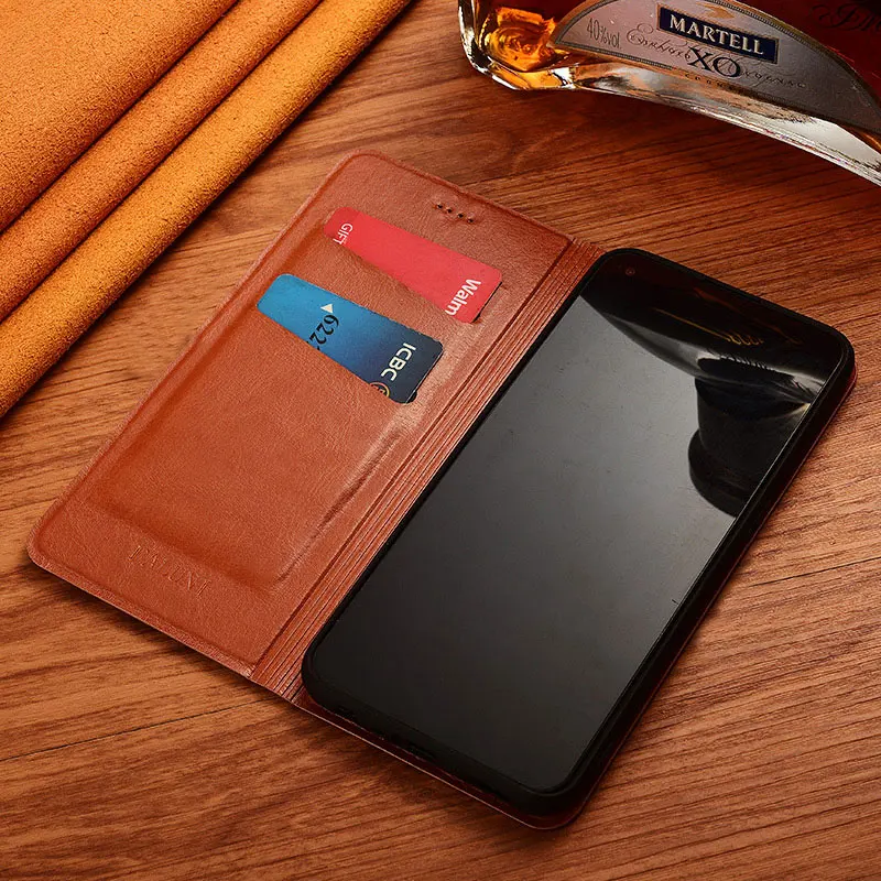 genuine leather flip case for infinix smart 5 6 pro smart hd 2021 phone case lychee pttern protect cover free global shipping