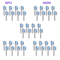 40pcs hx6084 electric toothbrush replacement headsfor philipss sonicare healthy whitediamond cleanhydro cleaneasy cleans
