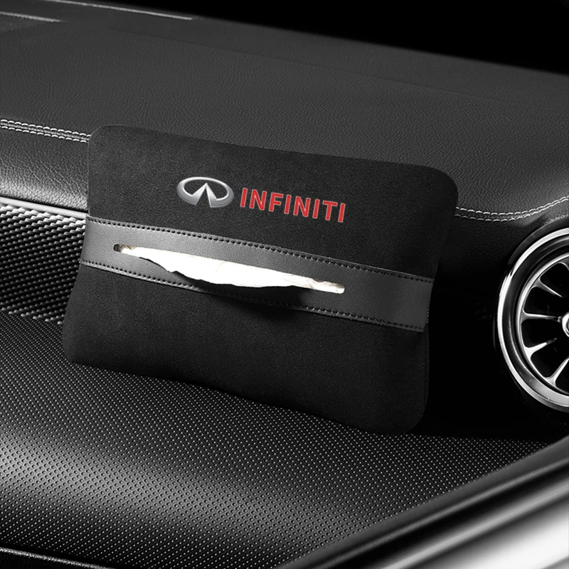 Universal Car Tissue Storage Bag Multifunctional Car-Mounted Paper Towel Box For Infiniti QX60 Q30 Q50L Accessories |