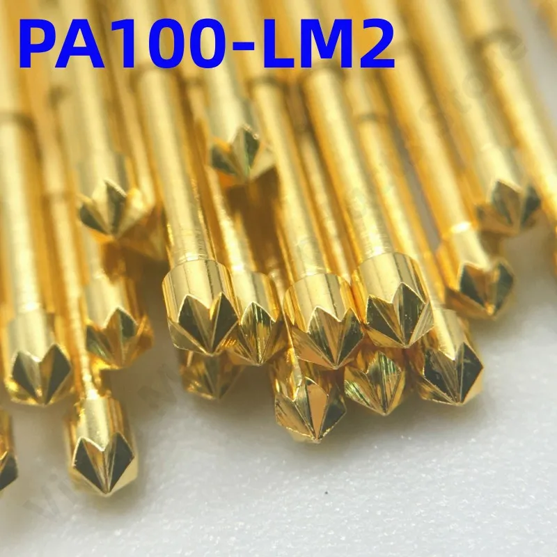 100 шт., диагональ 33,35 мм, Шпилька PA100-LM, диаметром 1,36 мм, игла 1,50 мм, Шпилька Pogo, Золотая головка, диаметр мм