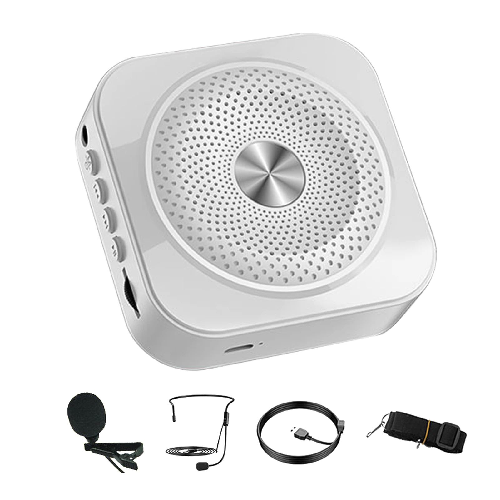 

Головной переносной аудиовход стерео звук для обучения с петличным микрофоном голосовой усилитель-совместим с 4,0 мини портативный