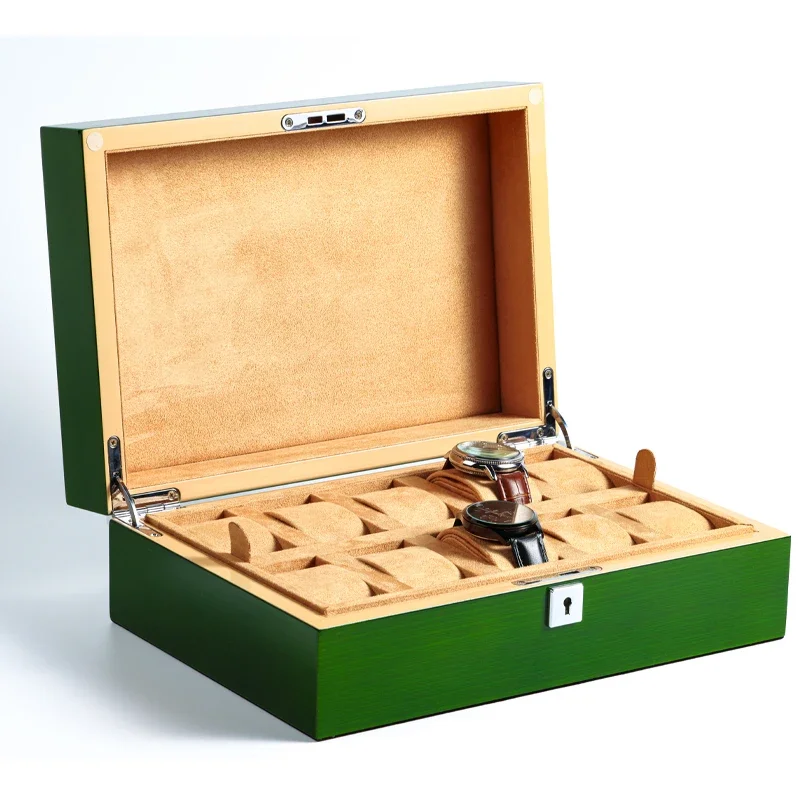 Роскошная зеленая коробка для хранения и коллекции ювелирных изделий 10