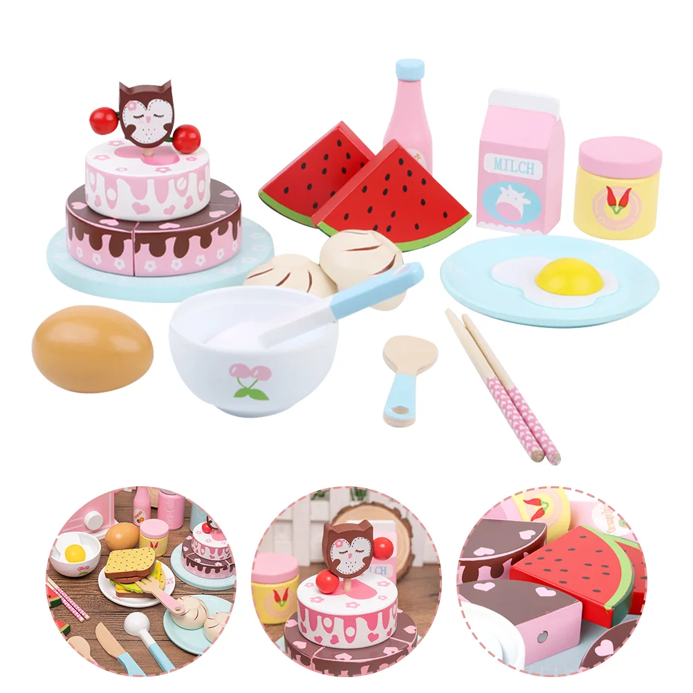 

1 Set Kids Simulation Food Cutlery Toys Kitchen Pretend Playthings