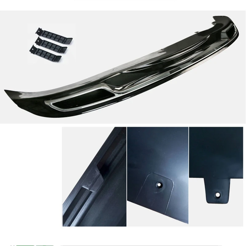 

MONTFORD For Hyundai Elantra 2017 Auto ABS Plastic Rear Spoiler Diffuser Bumper Guard Protector Skid Plate Cover Rear Bumper