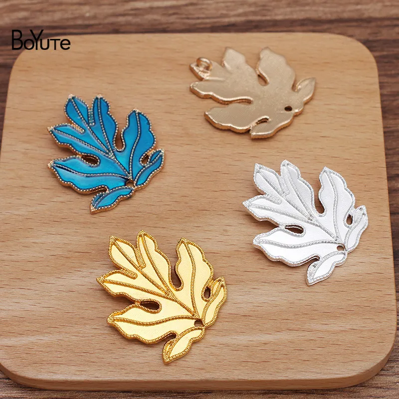 

BoYuTe (20 шт./лот) 30*33 мм сплав кленовый лист DIY ювелирные изделия аксессуары античный дворец головной убор материалы