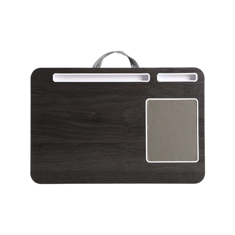 

MUMUCC Multifunctional Office Wooden Laptop Desk Storage Card Slot Stable Home Universal with Soft Pillow Handle Design MousePad