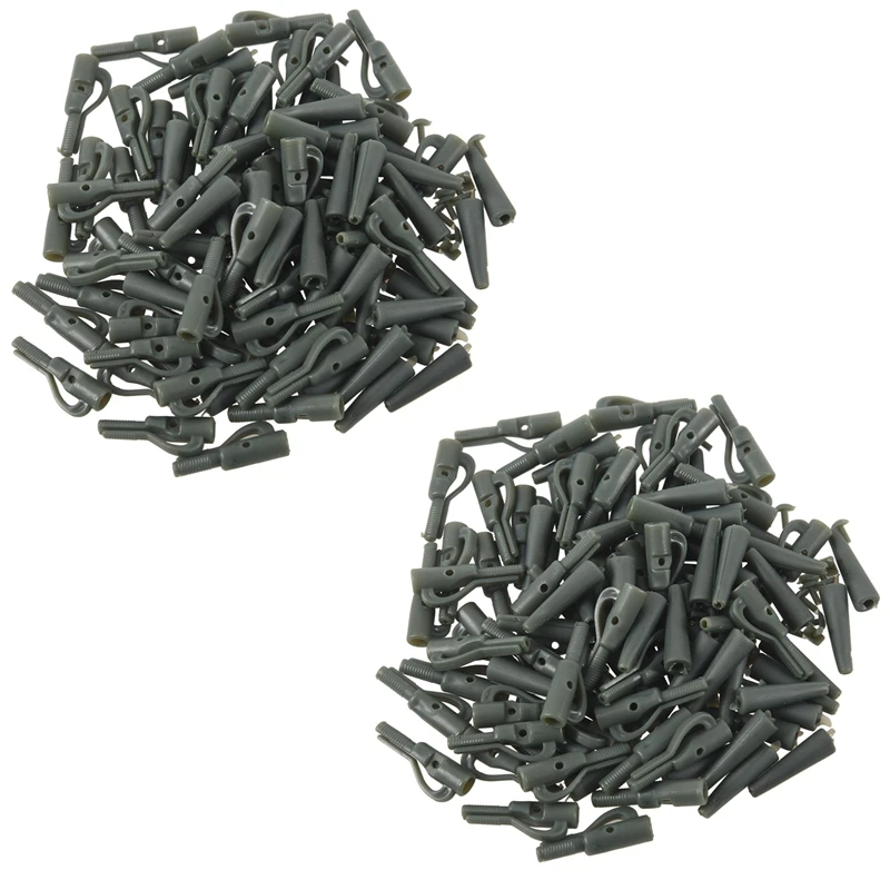 

100Pcs Fishing Terminal Tackle Safety Lead Clips With Pins Tail Rubber Tubes Carp Fishing Tackle Tools