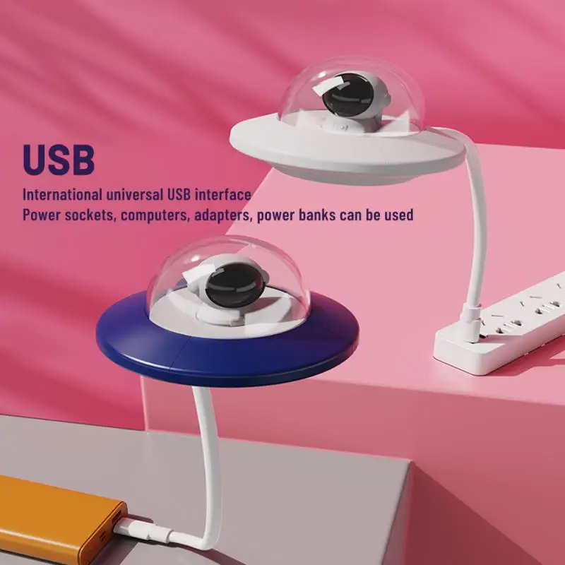 

USB LED Night Light UFO Book Lamp Desk Lamp Flexible LED Nightlight Reading Table Light Bedroom Home Decoration Lamp For Laptop