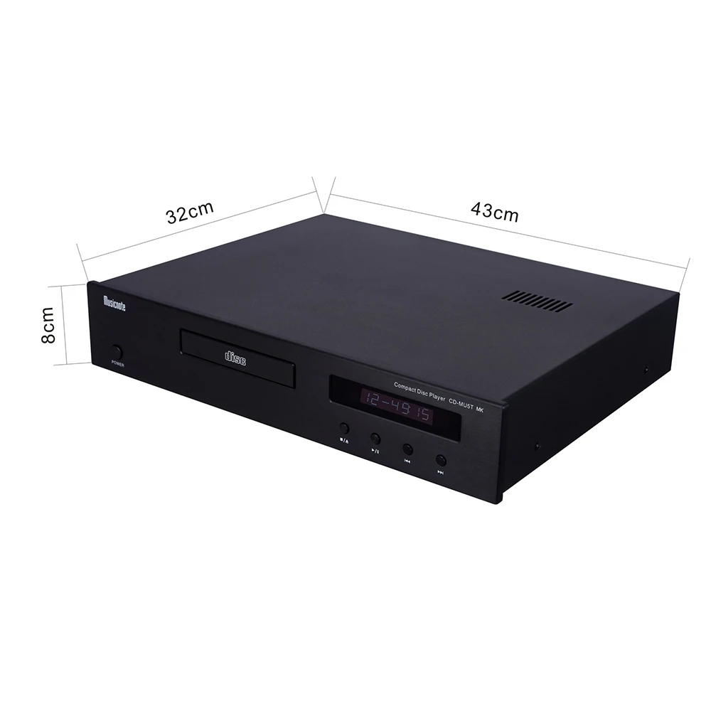 CD-плеер CD-MU5T с двумя трубками, Bluetooth 5.0, вход USB-B, профессиональный CD-плеер для воспроизведения музыки, оснащенный ЦАП ES9018, декодирование 32 бит 384 кГц (art.: 3920dca5dbe45) - 3920dca5dbe45