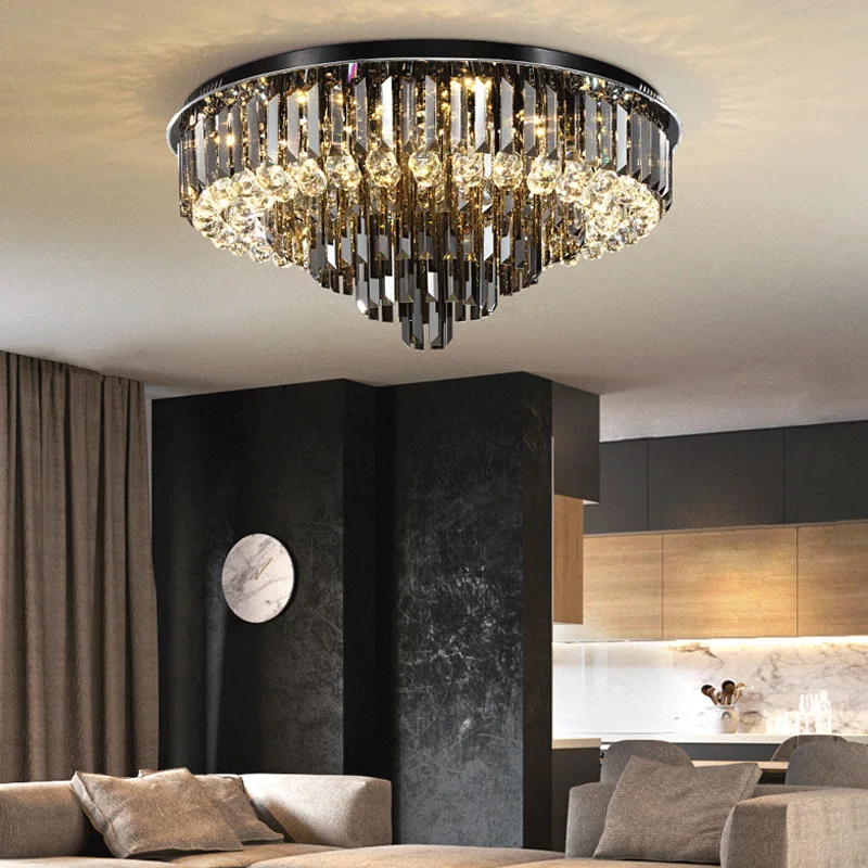 

Хрустальная люстра, современное изящное роскошное освещение, круглая Подвесная лампа для гостиной, спальни, домашнее освещение