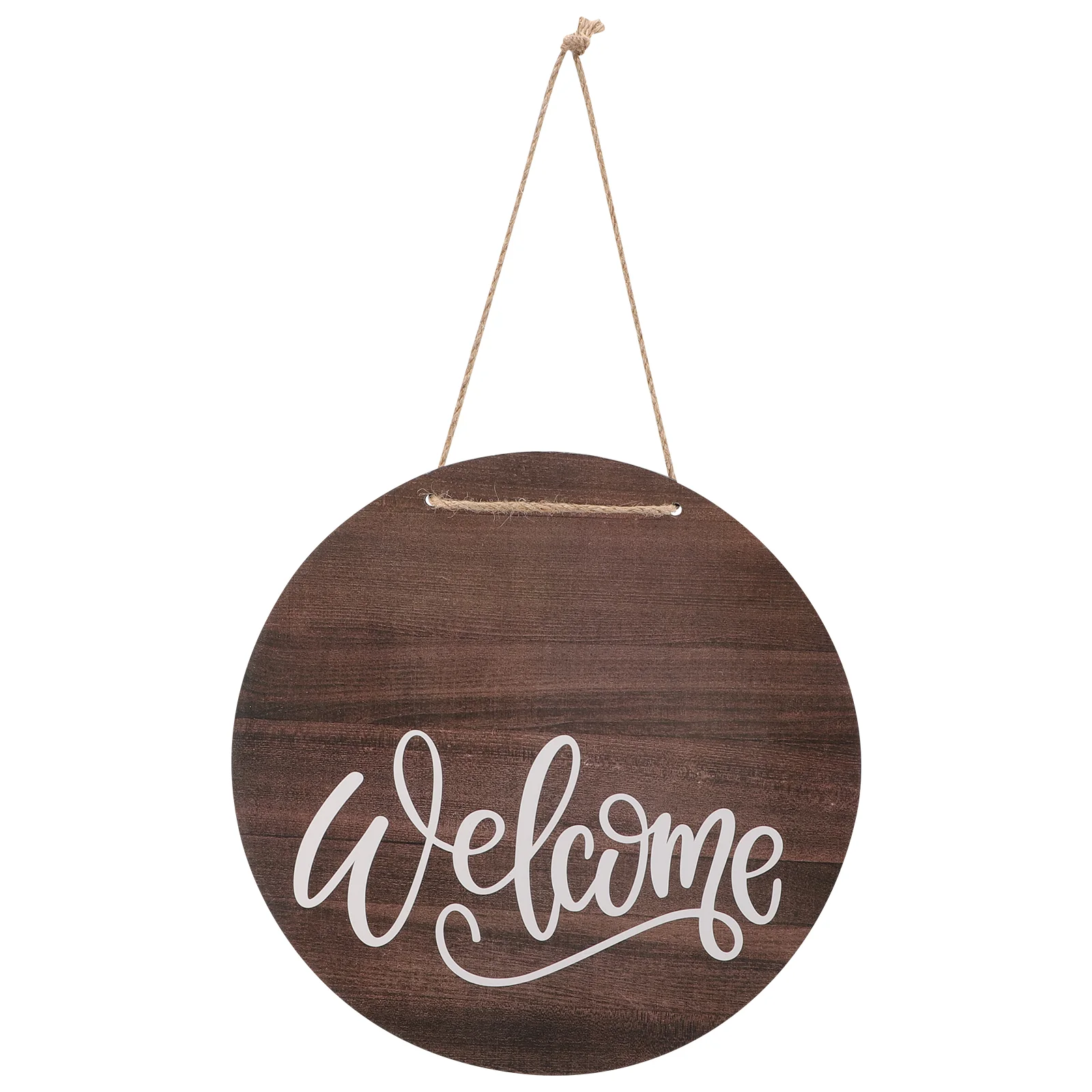 

Sign Welcome Wall Wood Round Rustic Porch Farmhouse Door Gift Wooden Decorationsrestaurant Decor Coffee Hanging Holiday
