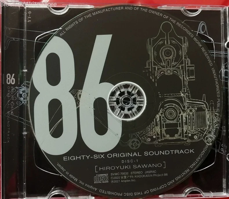 Фото Музыкальный CD-альбом Hiroyuki Sawano: Greatest Hits OST (86-Eighty Six) — Sci-fi Warfare Anime, саундтреки для автомобиля, подарочный набор №4