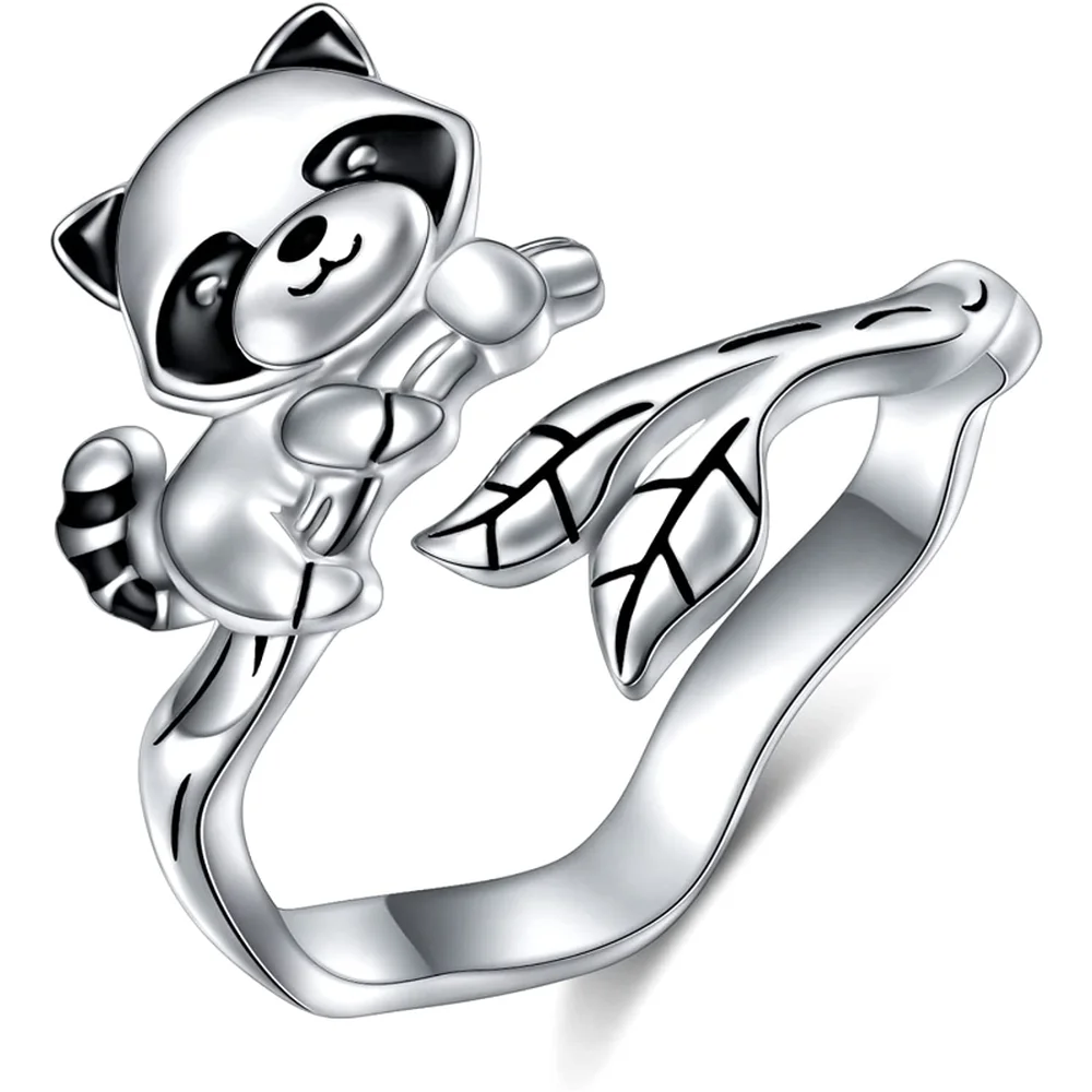 Кольцо в виде симпатичного и креативного енота искусственное украшение отличный