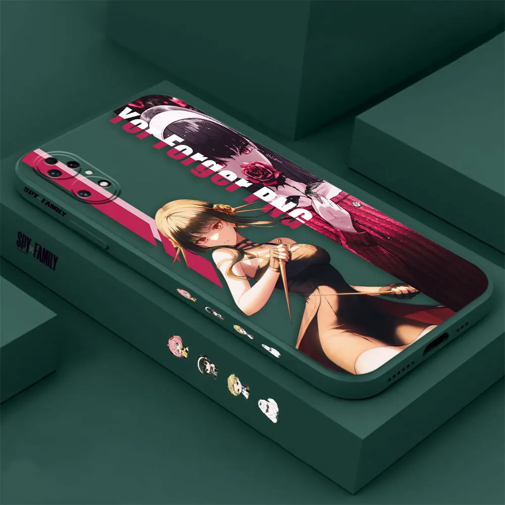 Spy x Family Yor Forger Phone Case For Huawei P60 P50 P40 P30 P20 Mate 50 40 30 20 20X 10 Colour Liquid Silicone Cover Funda