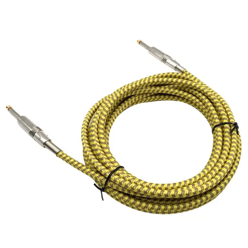 

Guitar Cable Bass Electric Cord Box Audio Instrument Cable Guitar Noise Reduction Line Color Braided Shielded Cable Players Gift