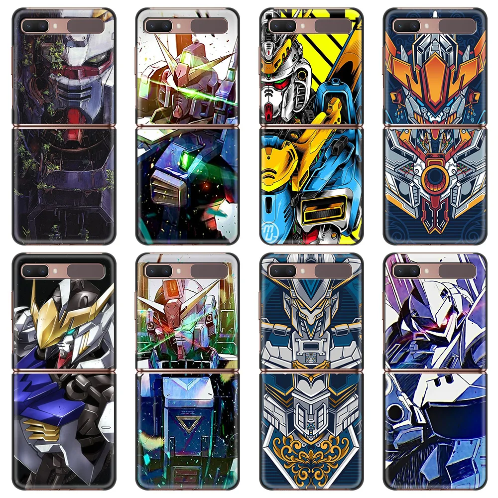 

Модный чехол для телефона Gundam с аниме для Samsung Galaxy Z Flip Flip3, черный складной чехол для мобильного телефона, Жесткий Чехол из поликарбоната
