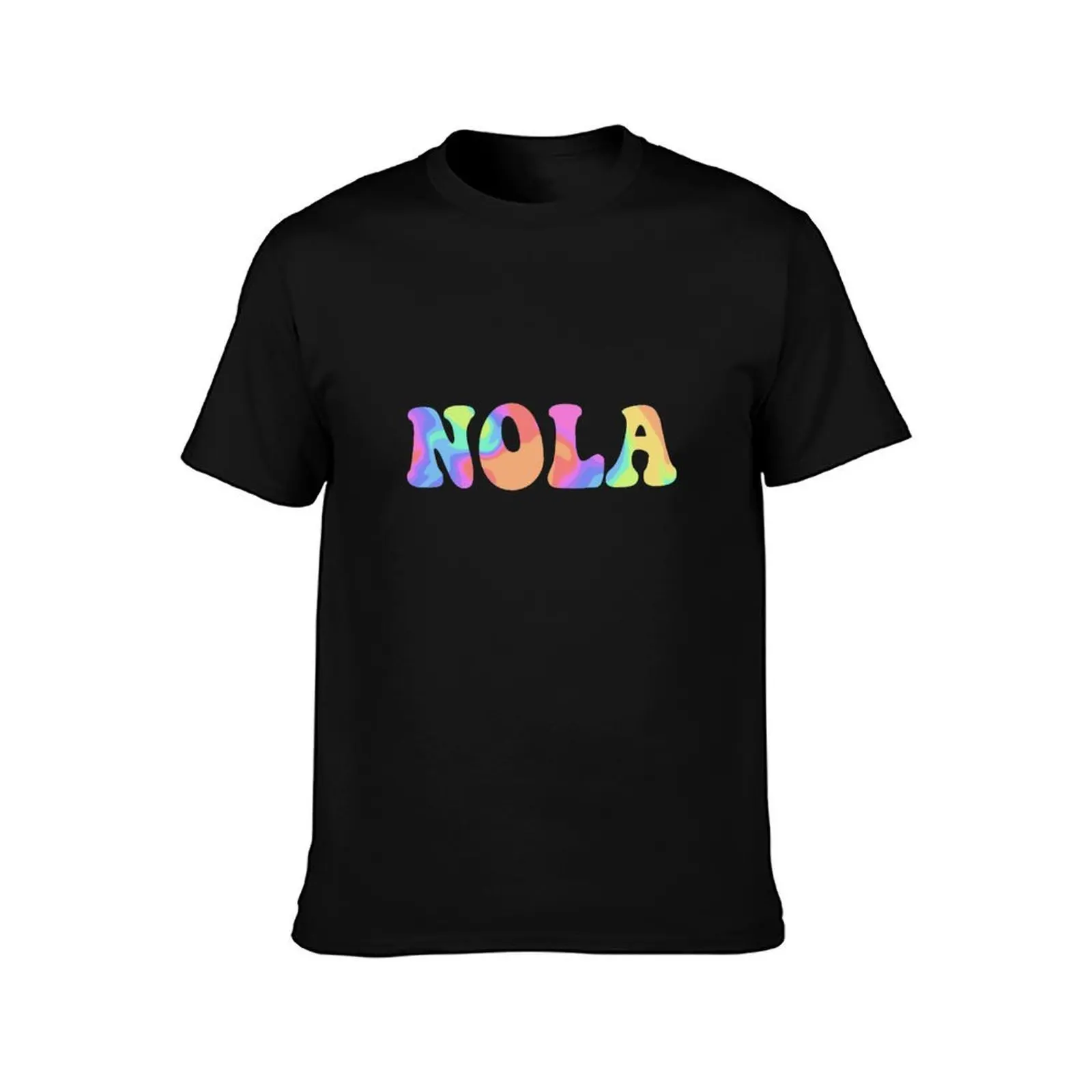 Фото Футболка NOLA Rainbow, праздничная простая футболка №2