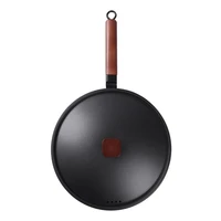 9 45 inch nonstick fine iron skillet frying pan with detachable wooden handle suitable for all cooktops lightweight