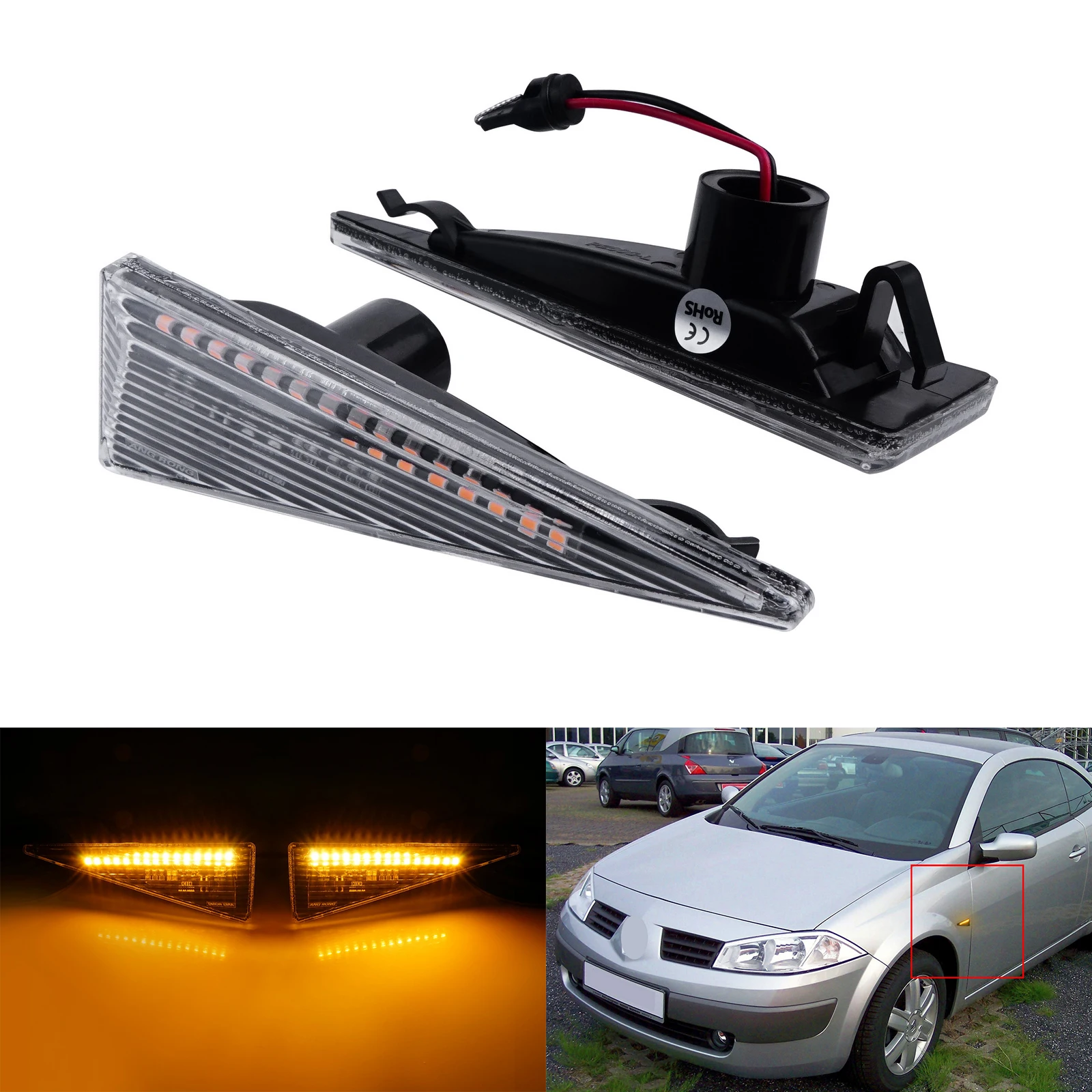 

2x Canbus Side Indicator LED Repeater Light For Renault Avantime Wind Espace MK4